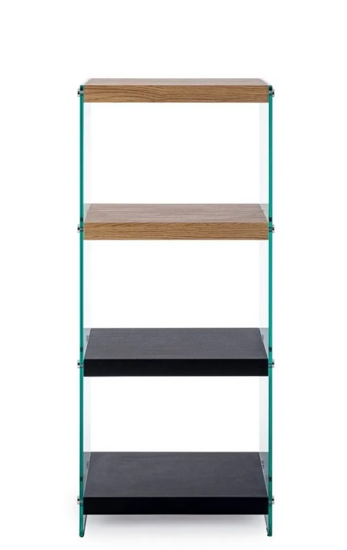 Bizzotto Librerie>LIBRERIA 4 PIANI NERA - LINE WOOD