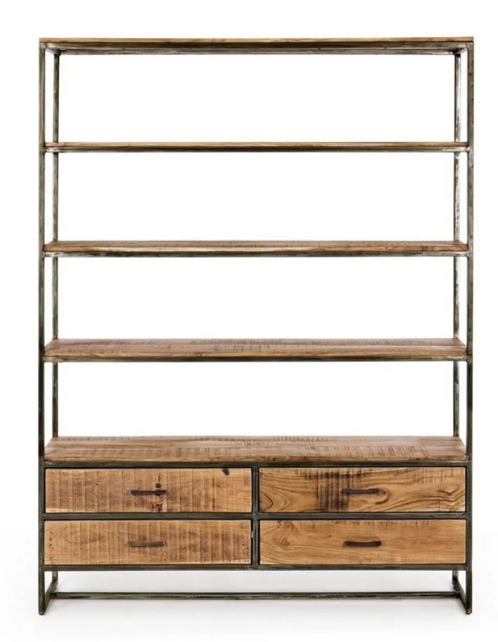 Bizzotto Librerie>LIBRERIA IN LEGNO 4 CASSETTI - ELMER
