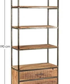 Bizzotto Librerie>LIBRERIA IN LEGNO 2 CASSETTI - ELMER