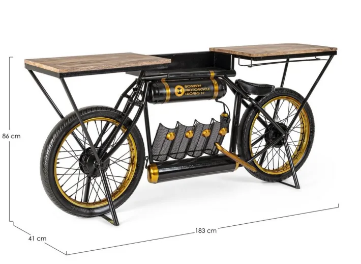 Bizzotto Carrelli Ed Espositori>MOBILE BAR IN ACCIAIO - MOTO EPIC