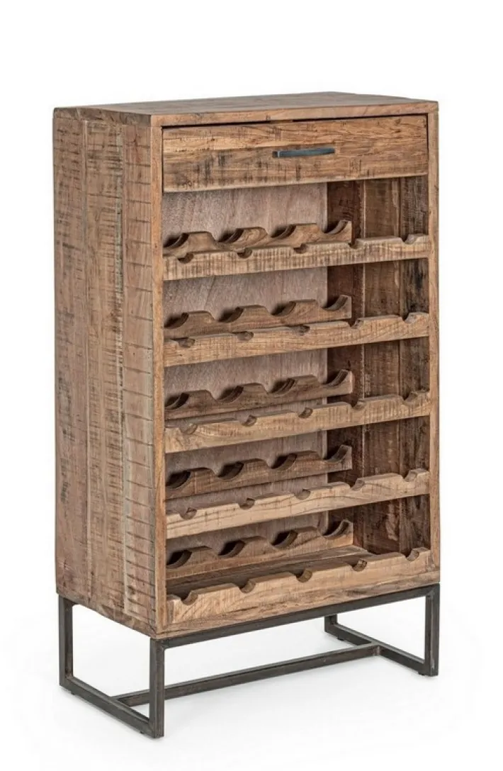 Bizzotto Mobili Bar E Cantinette|Mobili Contenitori>MOBILE PORTABOTTIGLIE IN LEGNO - ELMER