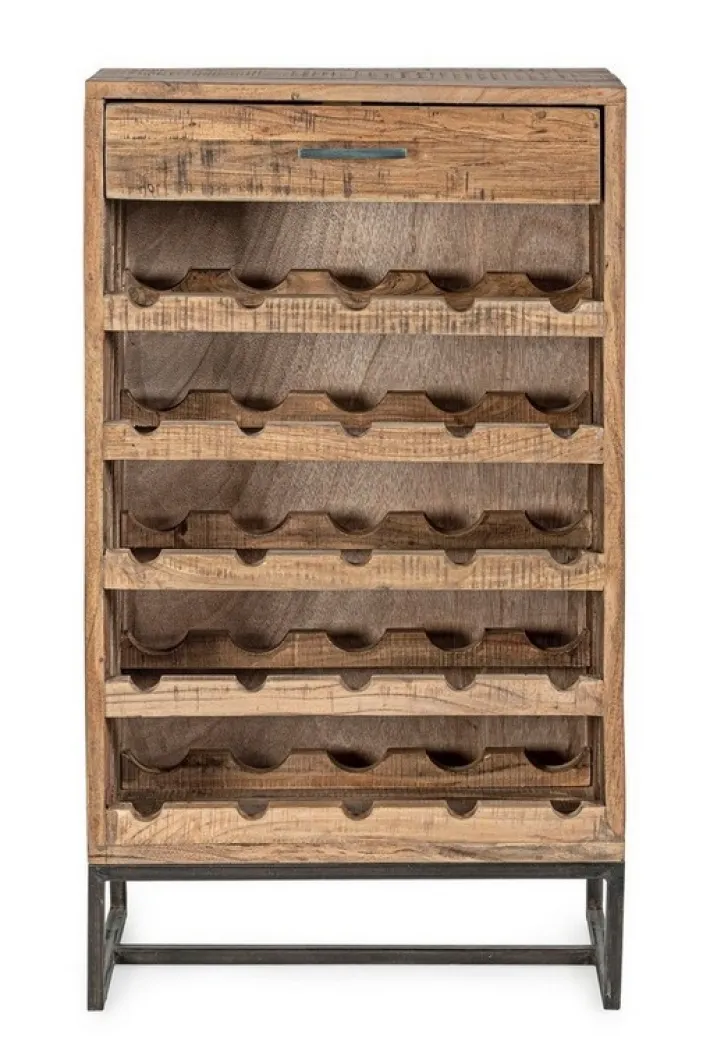 Bizzotto Mobili Bar E Cantinette|Mobili Contenitori>MOBILE PORTABOTTIGLIE IN LEGNO - ELMER