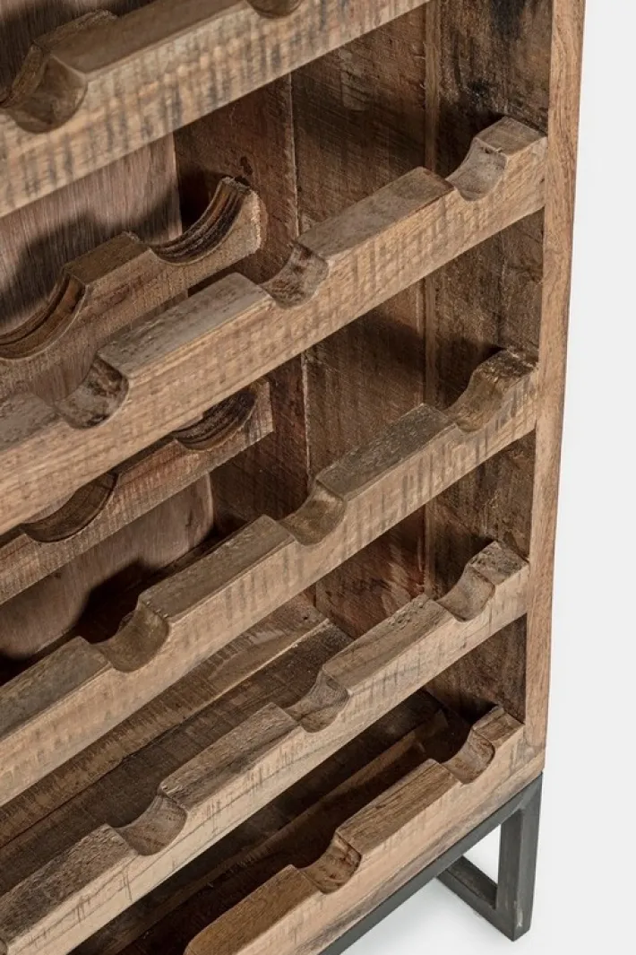Bizzotto Mobili Bar E Cantinette|Mobili Contenitori>MOBILE PORTABOTTIGLIE IN LEGNO - ELMER
