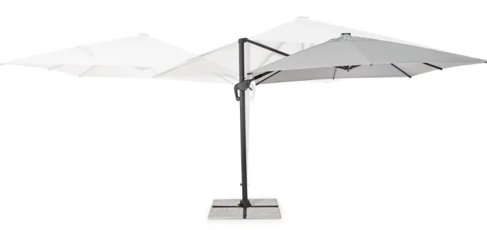 Bizzotto Ombrelloni>OMBRELLONE BRACCIO CON LED IN ALLUMINIO 3X3 ANTRACITE - INES