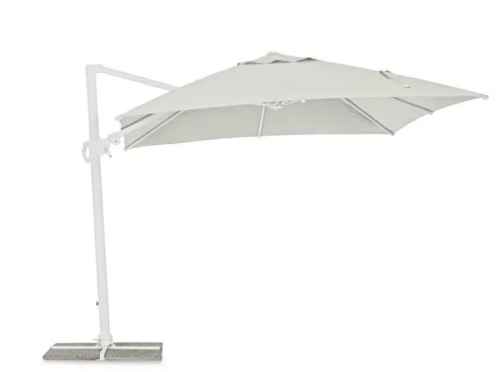 Bizzotto Ombrelloni>OMBRELLONE BRACCIO IN ALLUMINIO 3X3 BIANCO - EDEN