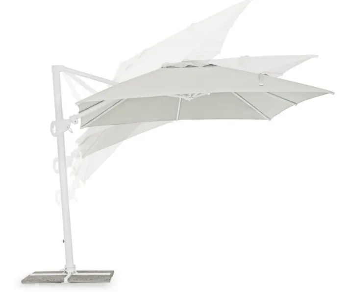 Bizzotto Ombrelloni>OMBRELLONE BRACCIO IN ALLUMINIO 3X3 BIANCO - EDEN