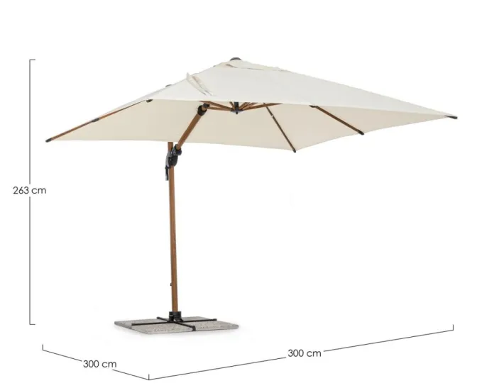 Bizzotto Ombrelloni>OMBRELLONE IN ALLUMINIO 3X3 BEIGE - ORION