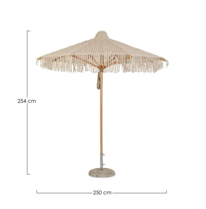 Bizzotto Ombrelloni>OMBRELLONE MACRAME 2.5M NAT