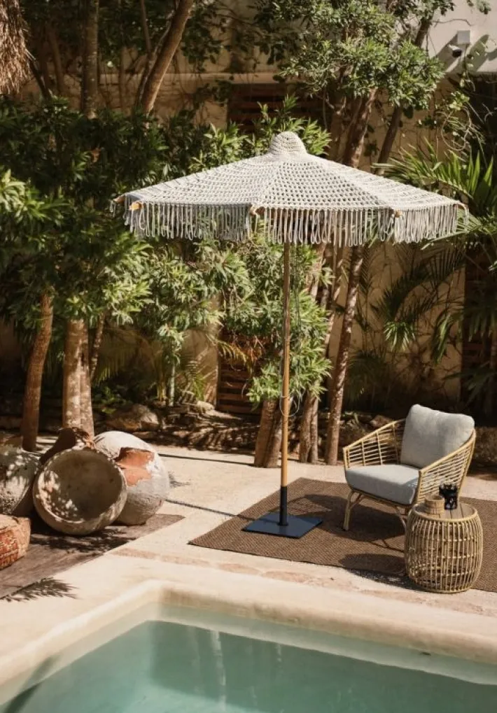 Bizzotto Ombrelloni>OMBRELLONE MACRAME 2.5M NAT