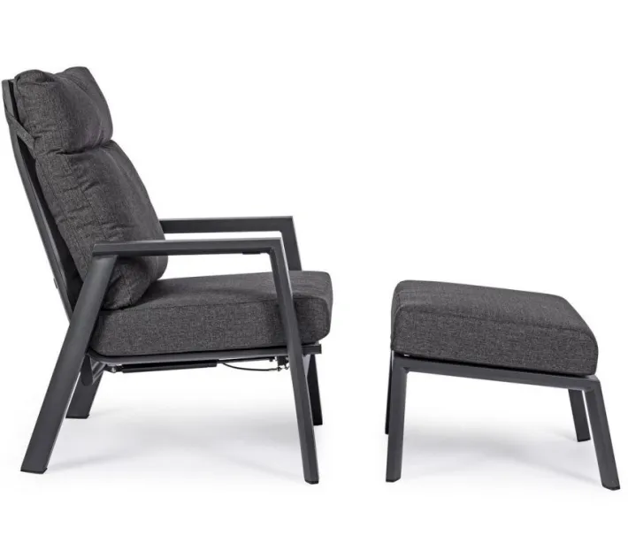 Bizzotto Pouf Da Esterno>OTTOMAN IN ALLUMINIO ANTRACITE JX55 - KLEDI