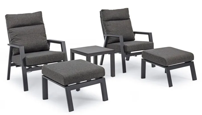 Bizzotto Pouf Da Esterno>OTTOMAN IN ALLUMINIO ANTRACITE JX55 - KLEDI