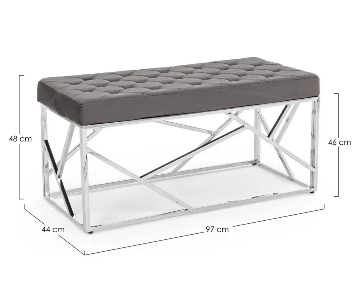 Bizzotto Panchette>PANCA COLOR GRIGIO - RAYAN