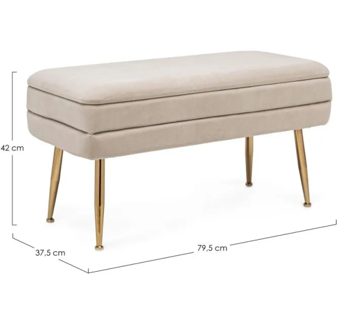 Bizzotto Panchette>PANCA CONTENITORE BEIGE - PAVLINA