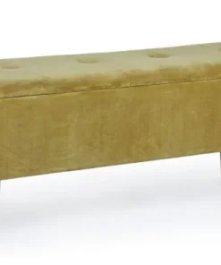 Bizzotto Panchette>PANCA CONTENITORE IN VELLUTO OLIVE - KIRA