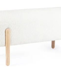 Bizzotto Panche>PANCA EFFETTO BOUCLE' BIANCO - DAYLA