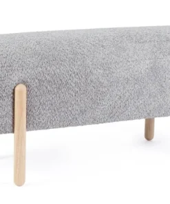 Bizzotto Panche>PANCA EFFETTO BOUCLE' GRIGIO CHIARO - DAYLA