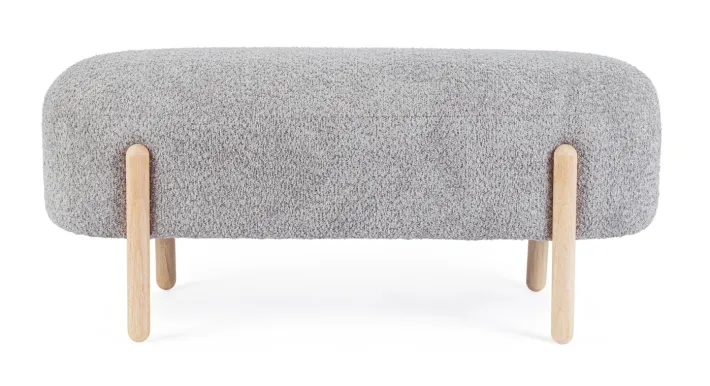 Bizzotto Panche>PANCA EFFETTO BOUCLE' GRIGIO CHIARO - DAYLA