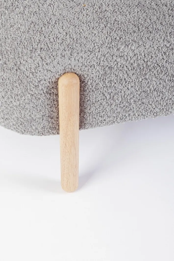 Bizzotto Panche>PANCA EFFETTO BOUCLE' GRIGIO CHIARO - DAYLA