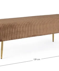 Bizzotto Panchette>PANCA IN VELLUTO BRONZO - SELENA