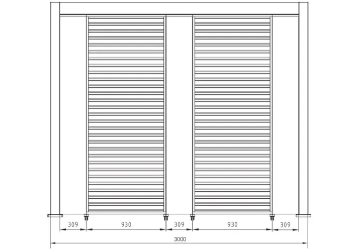 Bizzotto Pergole E Gazebo>PANNELLO VERTICALE PERGOLA OCEAN BIANCO