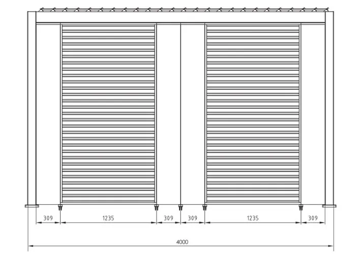 Bizzotto Pergole E Gazebo>PANNELLO VERTICALE PERGOLA OCEAN ANTRAC