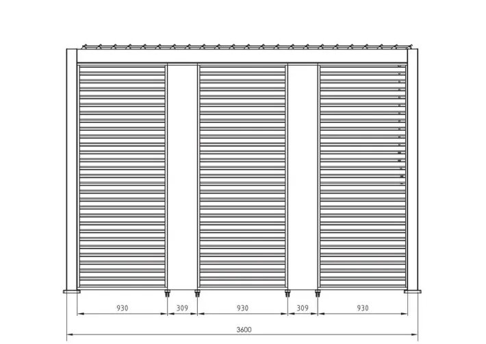 Bizzotto Pergole E Gazebo>PANNELLO VERTICALE PERGOLA OCEAN RUSTIC