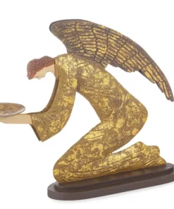 Bizzotto Vasi E Portacandele Natalizi>P.CANDELA CASSIEL ANGELO BRONZO H27,94