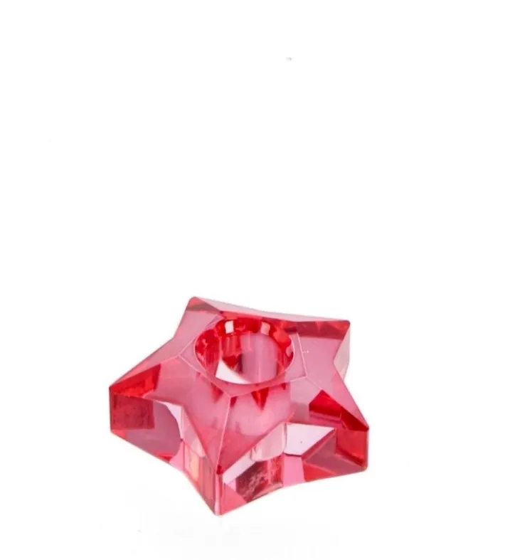 Bizzotto Vasi E Portacandele Natalizi>P.CANDELA ELDRID VT STELLA ROSSO 7,5X7,5