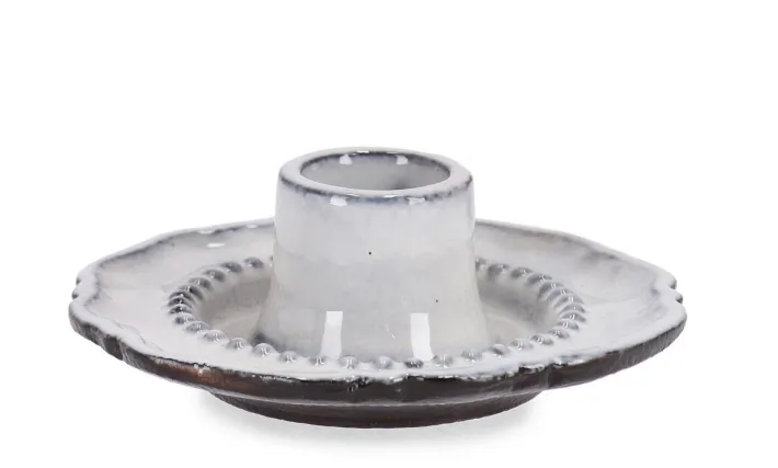 Bizzotto Portacandele>P.CANDELA HIKARI ANTIQUE WHITE D9
