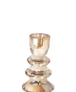 Bizzotto Vasi E Portacandele Natalizi>P.CANDELA 1P ELDRID VT AMBRA D6X11H