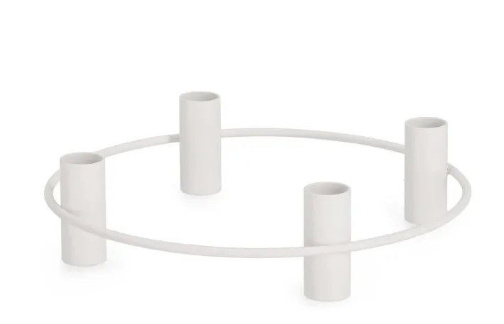 Bizzotto Portacandele>P.CANDELA 4P HISAR TO BIANCO D25
