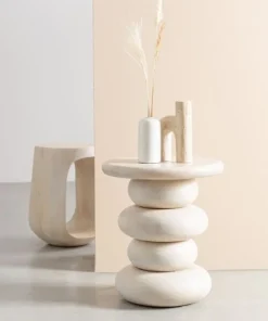 Bizzotto Portacandele>P.CANDELA TIKAR MARMO BEIGE