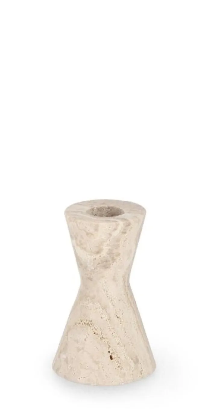 Bizzotto Portacandele>P.CANDELA TIRAK TRAVERTINO BEIGE H10