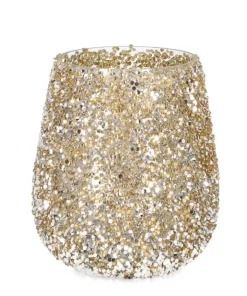 Bizzotto Vasi E Portacandele Natalizi>P.CANDELA VT BRILLANT ORO D13,5X15H