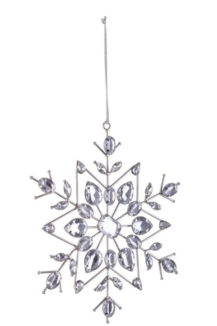 Bizzotto Pendagli>PENDAGLIO BEAD FIOCCO NEVE 6P ARG 19X19