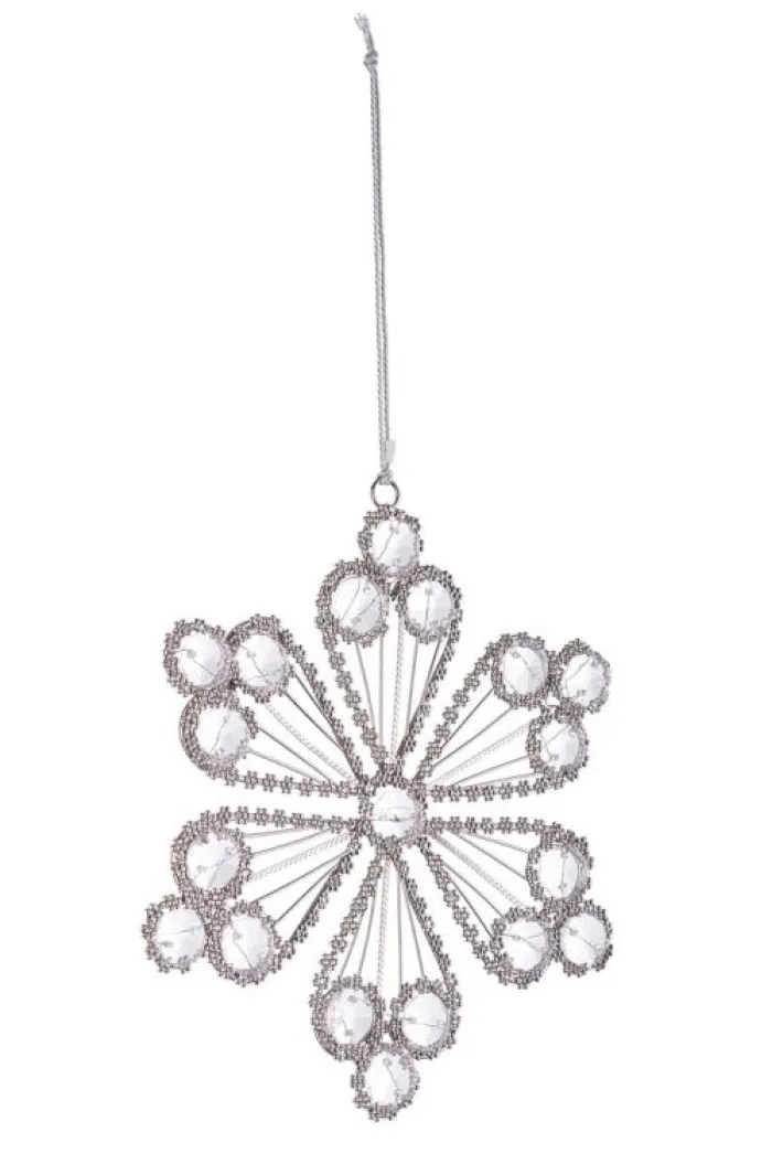 Bizzotto Pendagli>PENDAGLIO BEAD FIOCCO NEVE 6P ARG 15X15
