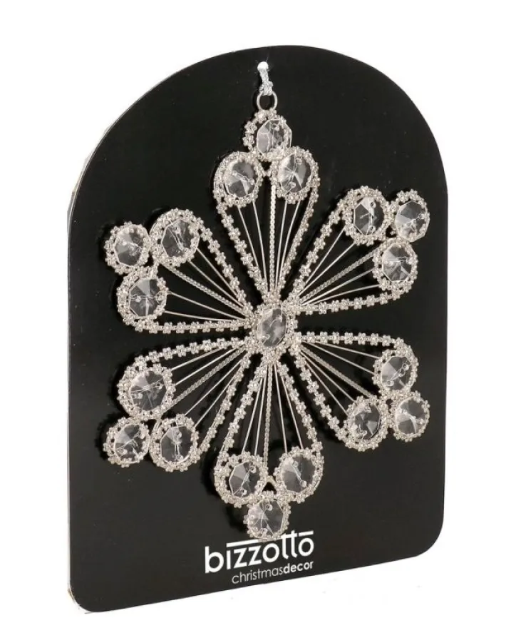 Bizzotto Pendagli>PENDAGLIO BEAD FIOCCO NEVE 6P ARG 15X15