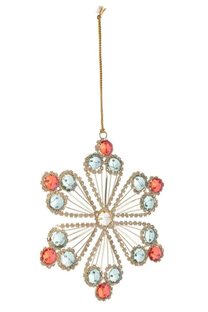 Bizzotto Pendagli>PENDAGLIO BEAD FIOCCO NEVE 6P ROS 15X15