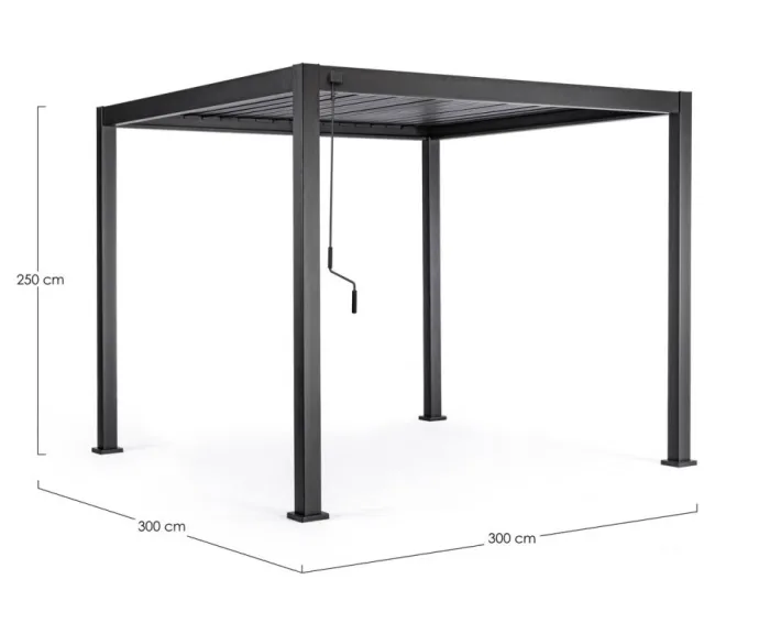 Bizzotto Pergole E Gazebo>PERGOLA OCEAN 3X3 ANTRACITE
