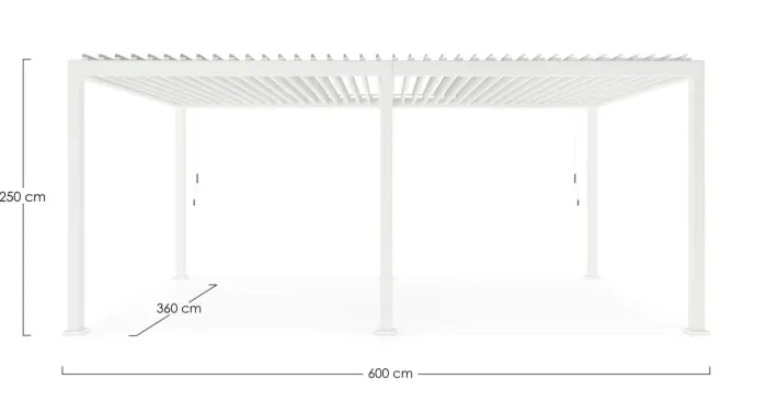 Bizzotto Pergole E Gazebo>PERGOLA OCEAN 3.6X6 BIANCO