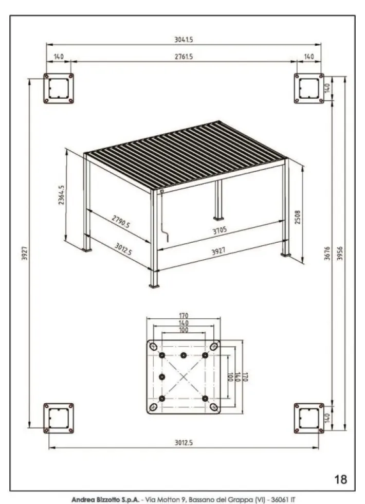 Bizzotto Pergole E Gazebo>PERGOLA OCEAN 3X4 BIANCO