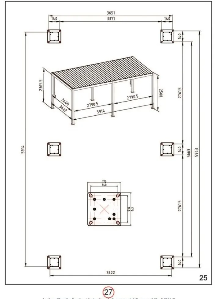 Bizzotto Pergole E Gazebo>PERGOLA OCEAN 3.6X6 NATURAL-ANTRACITE