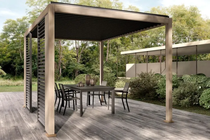 Bizzotto Pergole E Gazebo>PERGOLA OCEAN 3X4 NATURAL-ANTRACITE