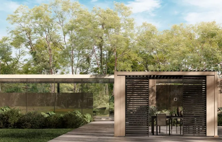 Bizzotto Pergole E Gazebo>PERGOLA OCEAN 3X4 NATURAL-ANTRACITE