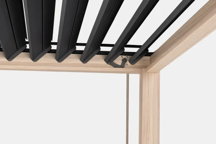 Bizzotto Pergole E Gazebo>PERGOLA OCEAN 3.6X3.6 NATURAL-ANTRACITE