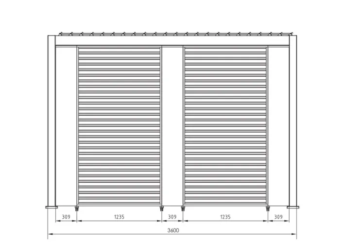 Bizzotto Pergole E Gazebo>PERGOLA OCEAN 3.6X3.6 NATURAL-ANTRACITE