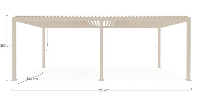Bizzotto Pergole E Gazebo>PERGOLA OCEAN 3.6X7.2 SETA