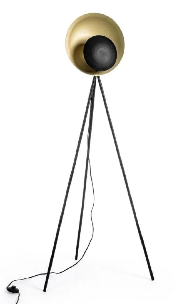 Bizzotto Piantane>PIANTANA DESIGN TREPPIEDE NERO-ORO H156
