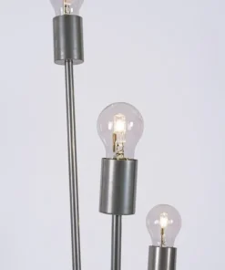 Bizzotto Piantane>PIANTANA FIACCOLA 5LUCI ARGENTO H155