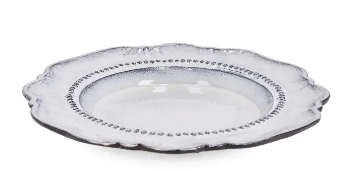 Bizzotto Vassoi E Centro Tavola>PIATTO DECORATIVO HIKARI ANTIQ WHITE D19